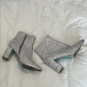 Betsey Johnson Ankle Boots in Rhinestone
